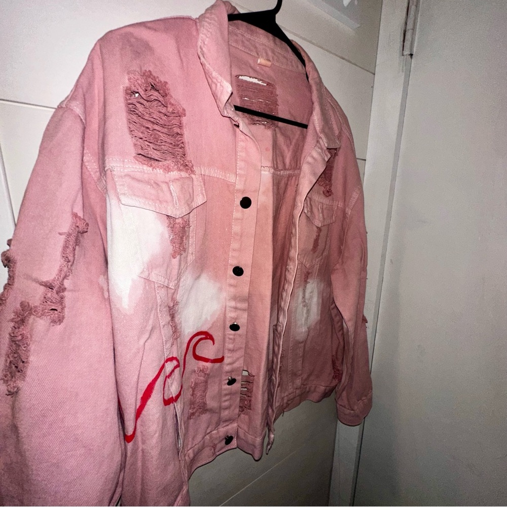 SUPER RARE 'Surfing' Distressed Denim Jacket - Picture 5 of 11